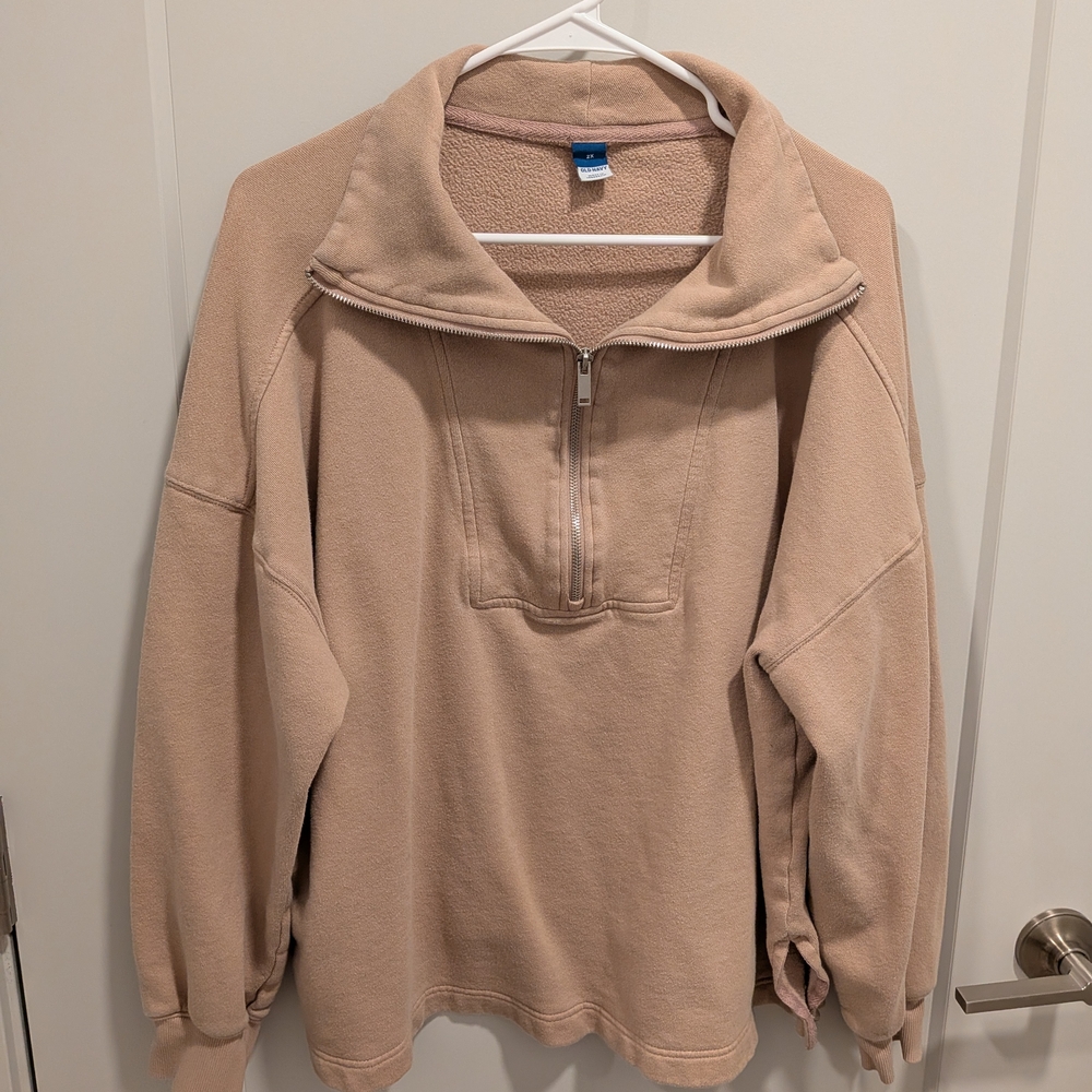 Old Navy Tan Fleece Pullover